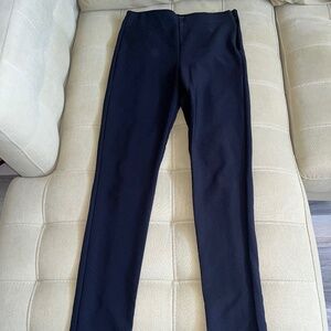 bundle of zara black trousers with back slit size S + brown faux leather pants